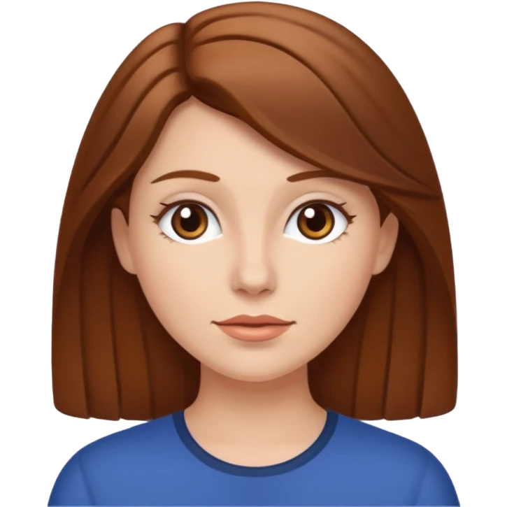 WHITE WOMAN BROWN HAIR emoji
