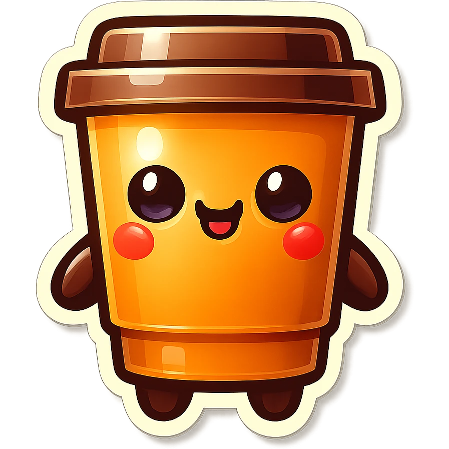 Tall coffee cup, dominatrix emoji