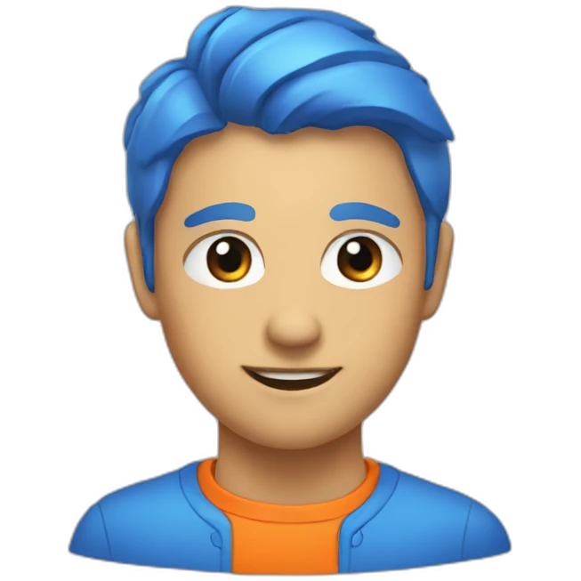 blue orange emoji