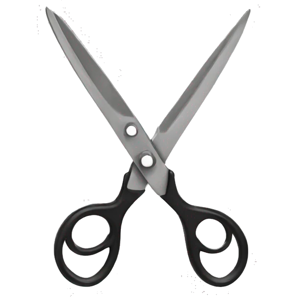 two scissor facing eachother emoji