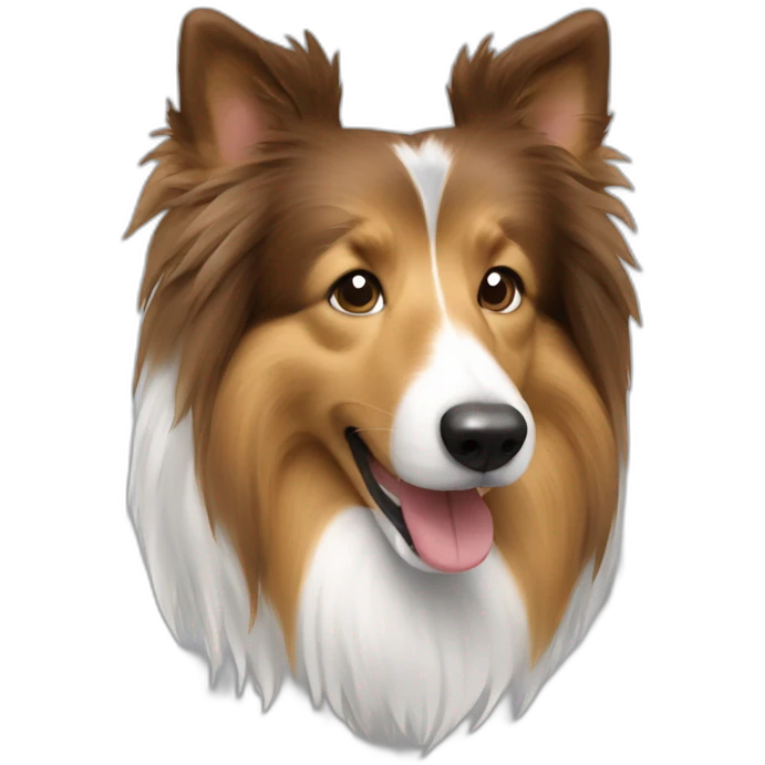 A sheltie dog emoji