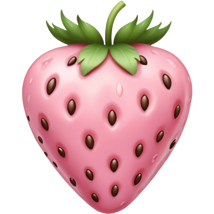Pale pink chocolate strawberry  emoji