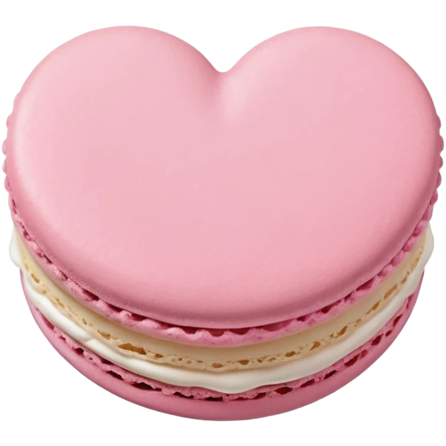 pastel heart with a soft pastel macaron emoji