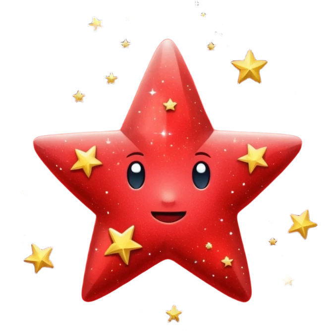 red star glitter space emoji