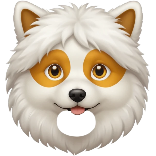 A fluffy dog. emoji