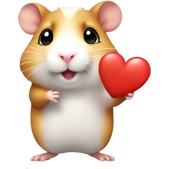 hamster with heart emoji