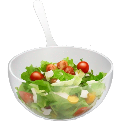 a bowl with salad emoji