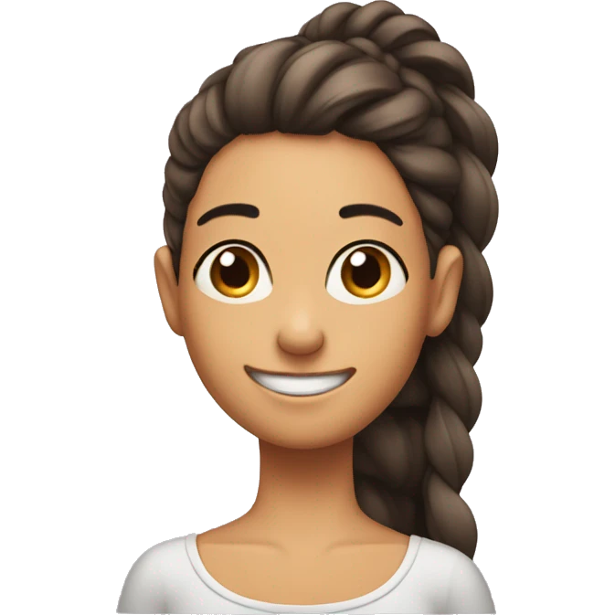 Girl smirking while putting hair behind ear emoji