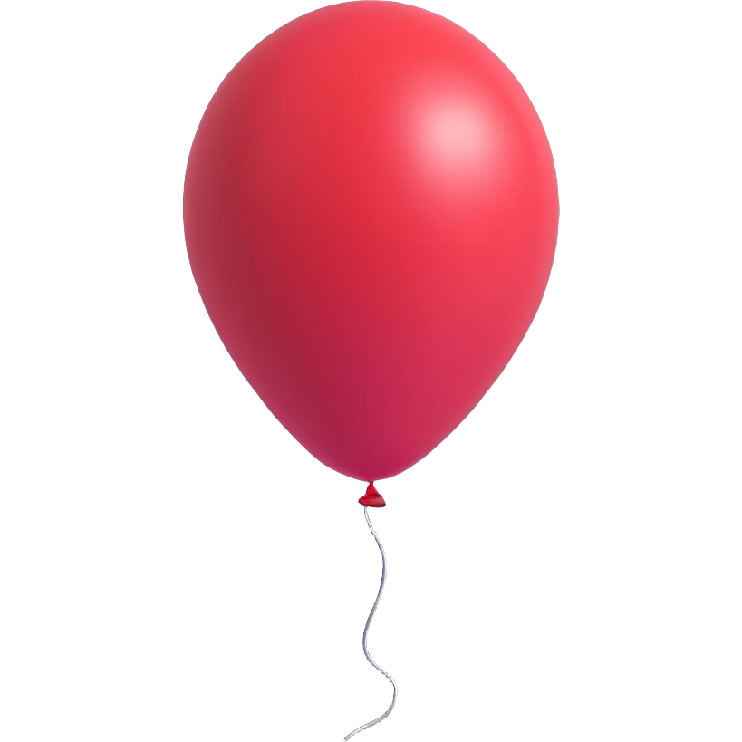a red balloon floating emoji