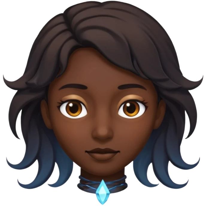 Face surrounded by shadow magic emoji