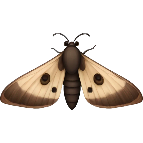 black and brown moth  emoji