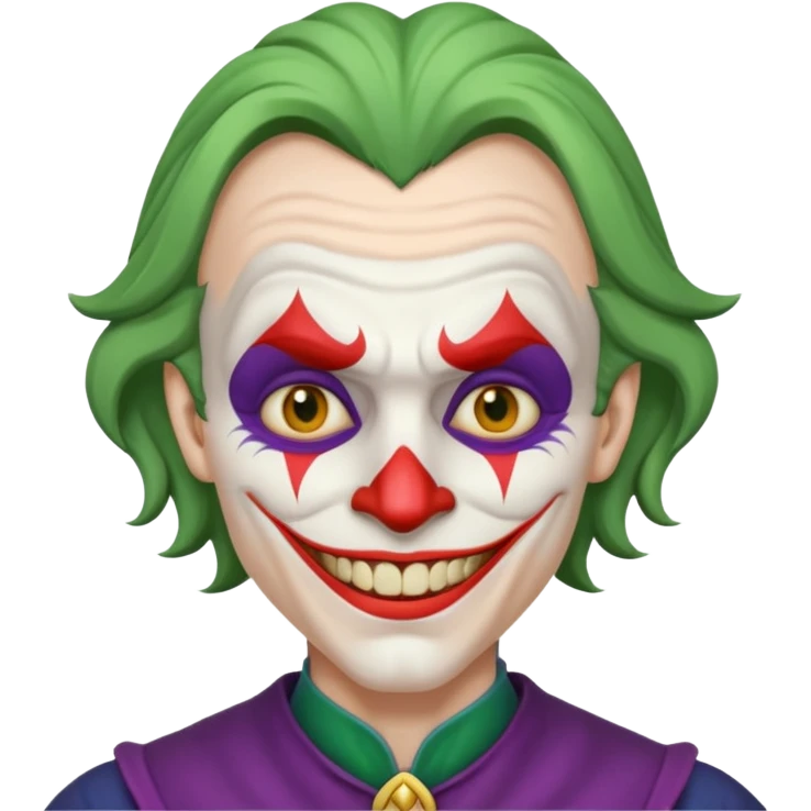 crazy colorful human jolly joker from poker, medieval era emoji