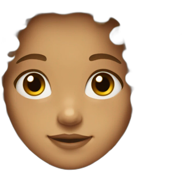 teengirl with curly hair and brown eyes emoji