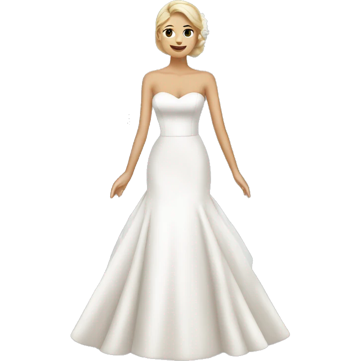 Strapless wedding dress emoji