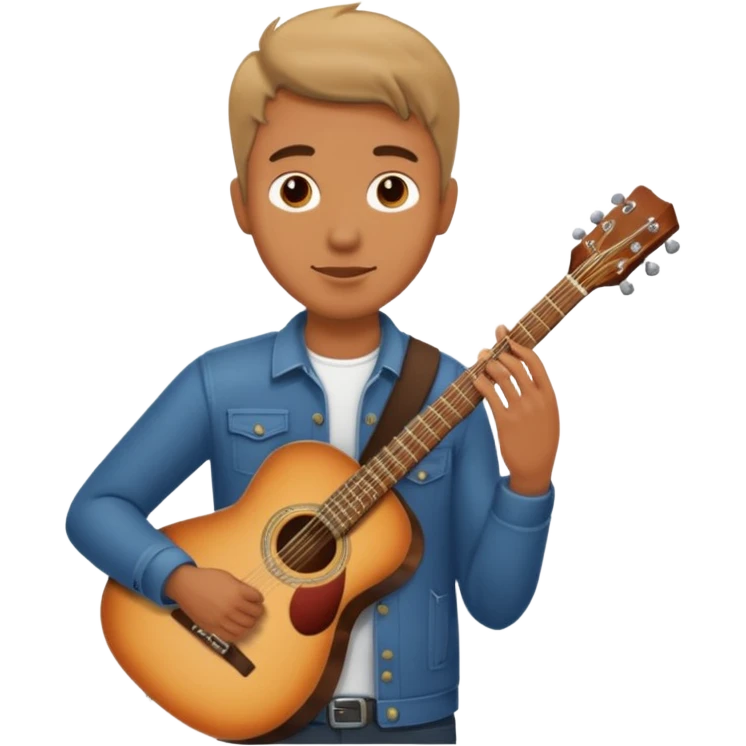 man holding guitar emoji