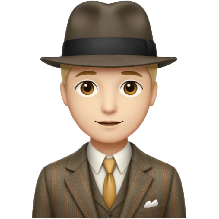 A person wearing a 1920s suit emoji