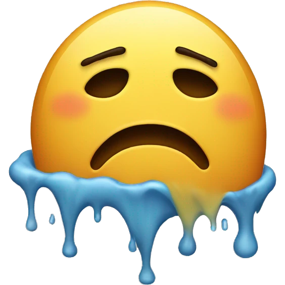 a sad melting emoji emoji