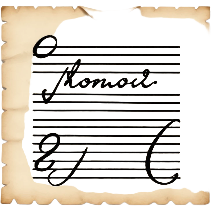 hand writing on a piece of paper emoji