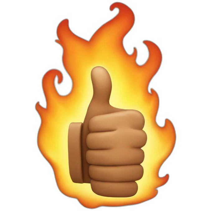flaming thumbs up emoji