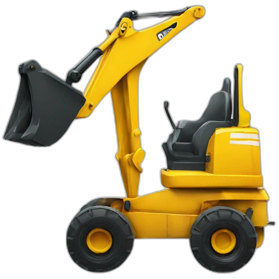 Duck on a backhoe emoji