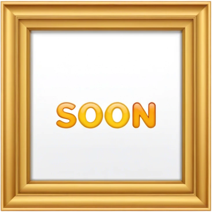 Empty background and the inscription on it "soon.." emoji