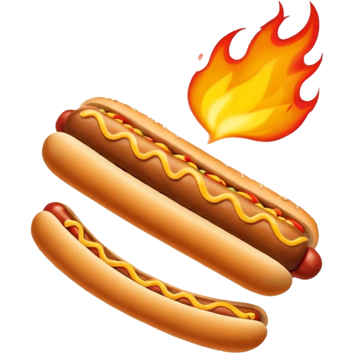 Gauntlet'd Fist Gripping a Flaming Hotdog emoji