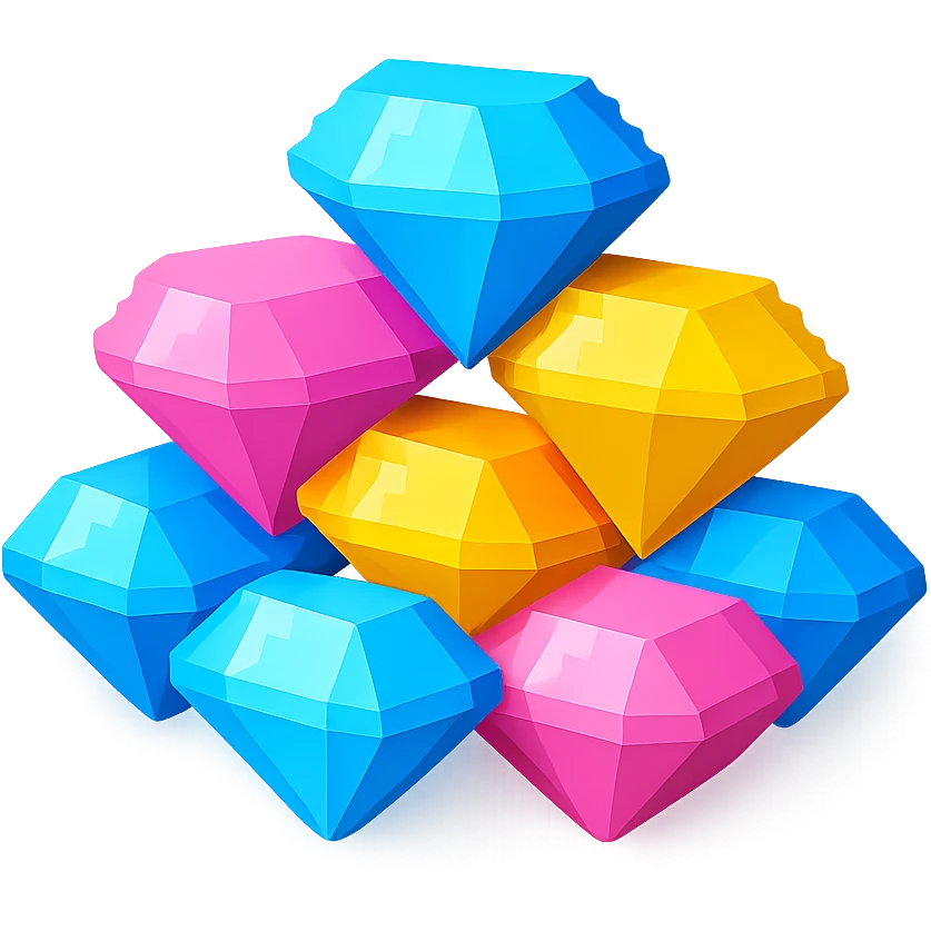 pile of diamonds emoji