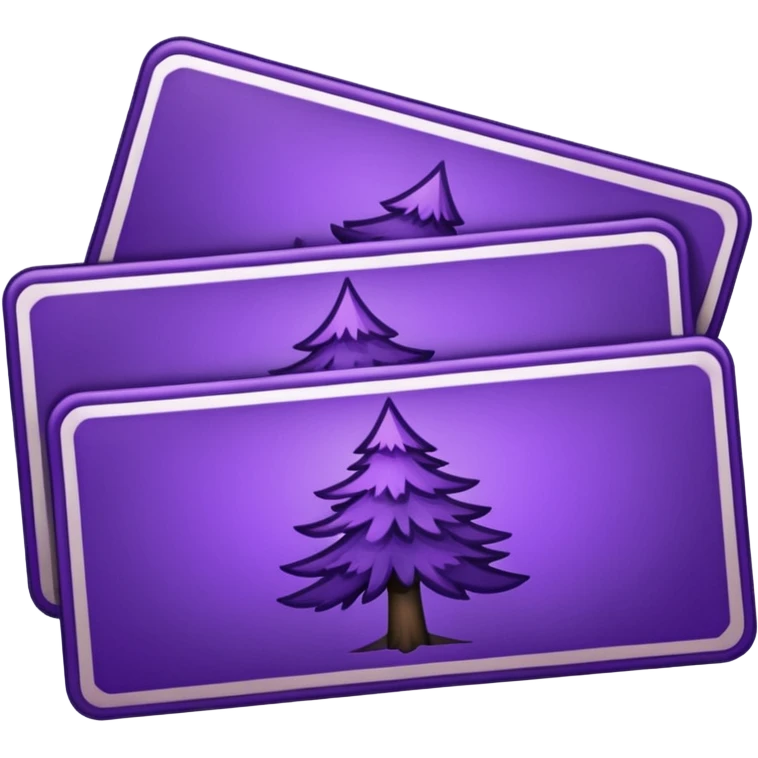 purple bank notes with darker purple pine logo on it emoji