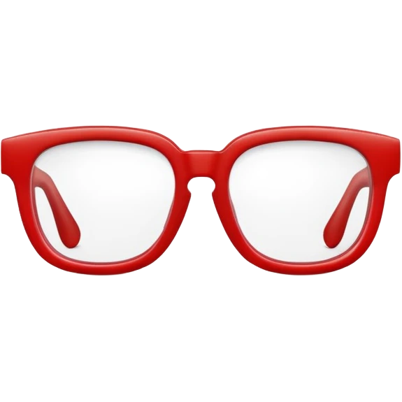 red glasses without a face, just the glasses emoji