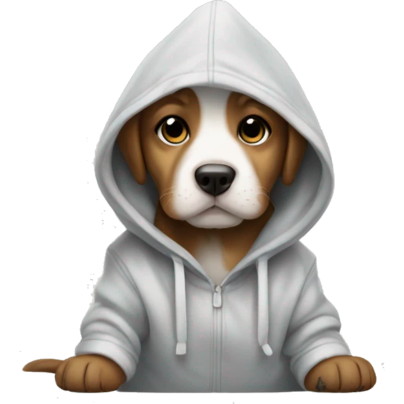 puppies wearing hoodies emoji