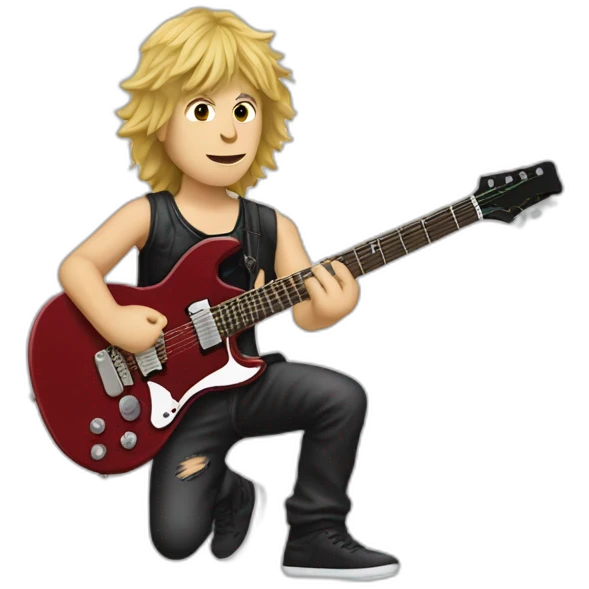 Auguste  young guitariste du groupe acdc emoji