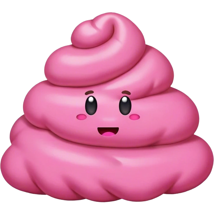 Pink poop emoji