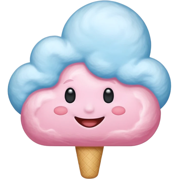 cloud people cotton candy, emoji