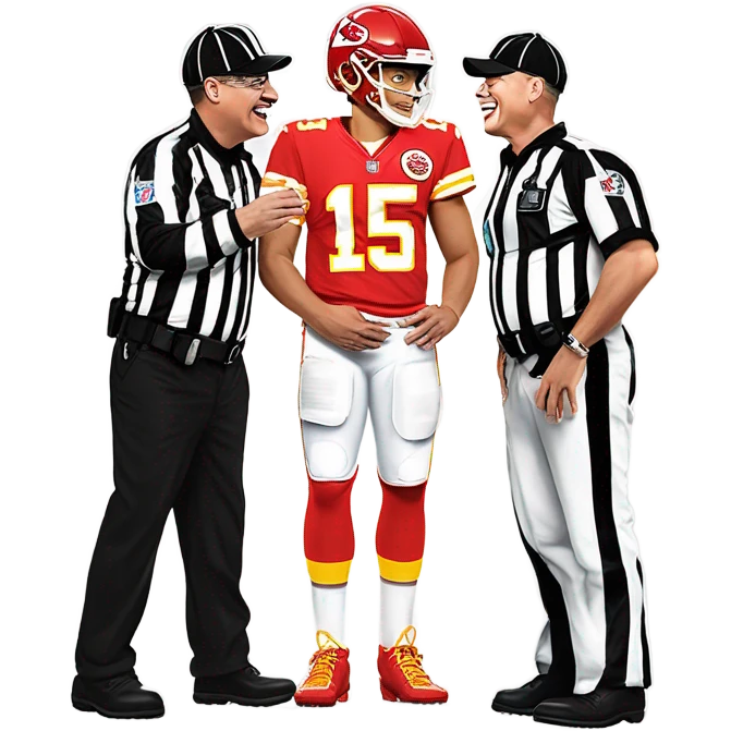 Mahomes kissing referee  emoji