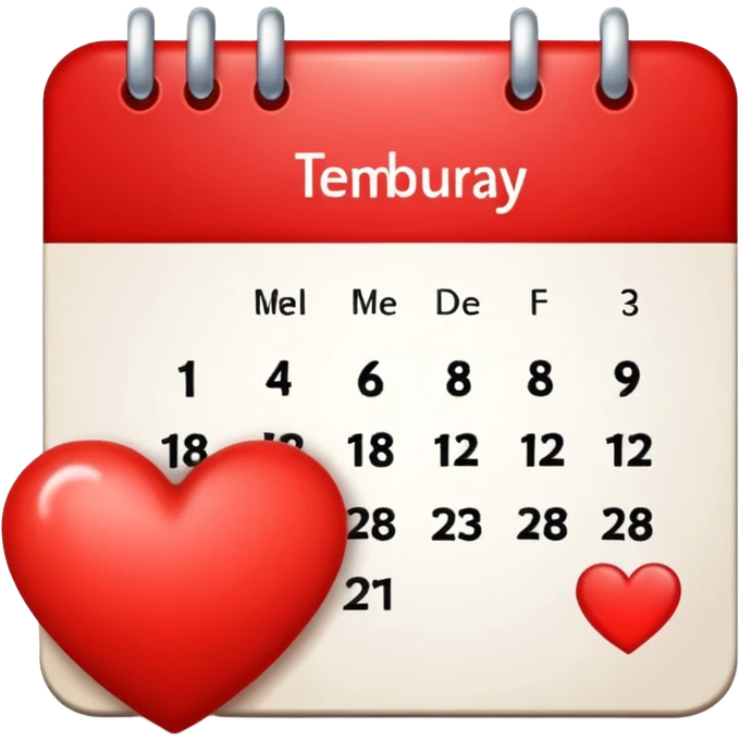 14 de febrero en calendario emoji