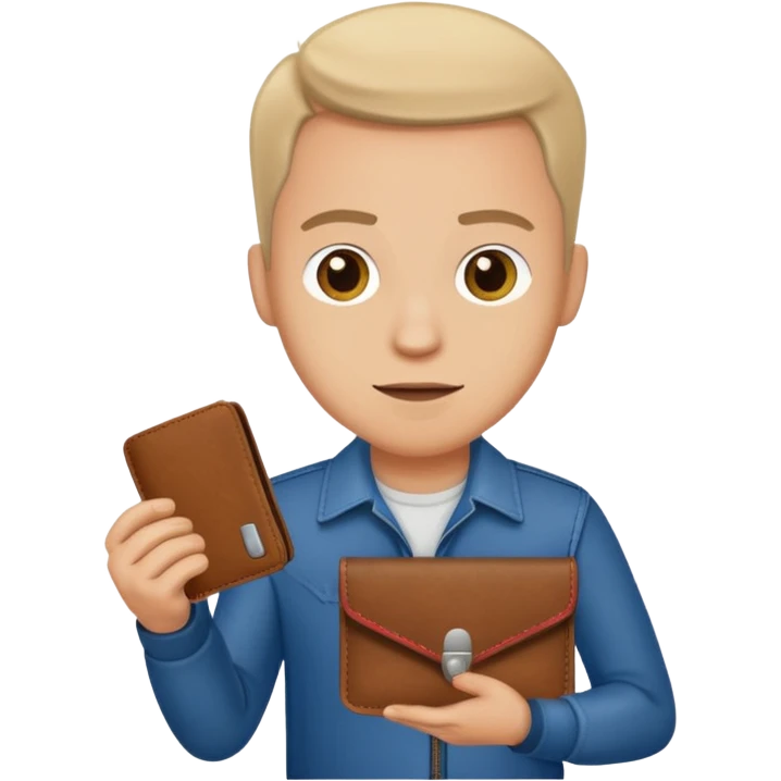 ligth man with wallet  emoji