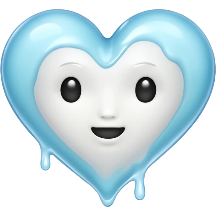 white heart slime (no face) emoji