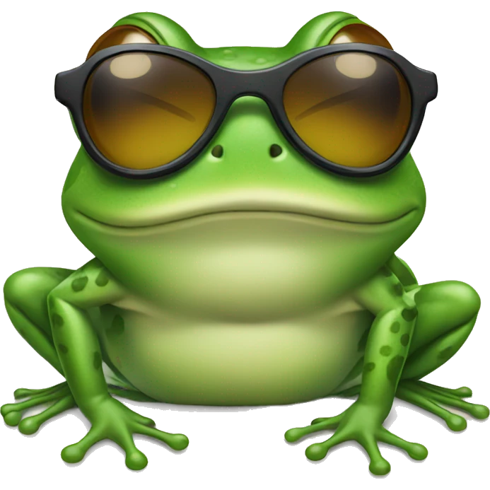 frog with sunglasses  emoji