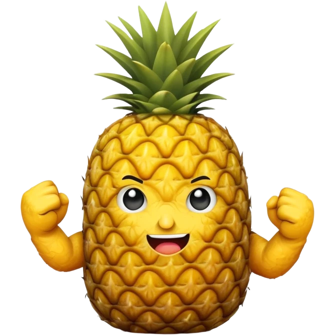 pineapple with a fist emoji