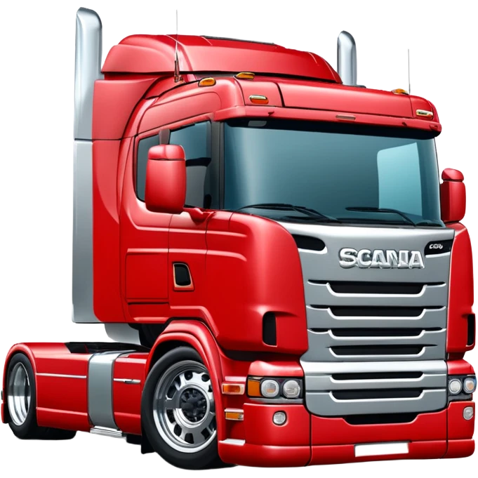 Scanıa basık truck modifiyeli kırmızı emoji