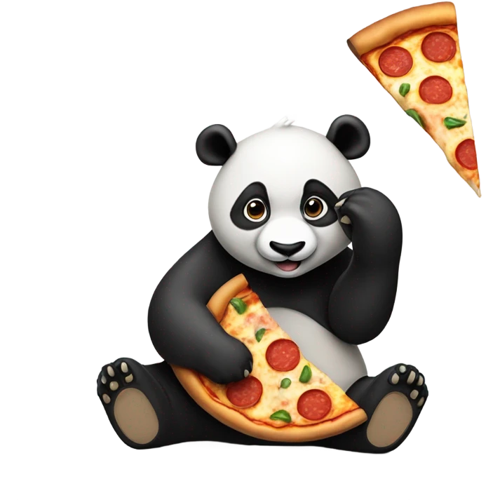 panda eating pizza  emoji