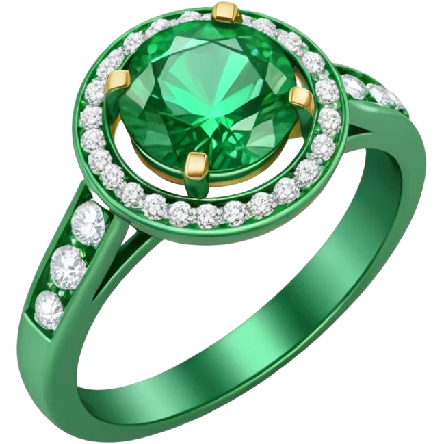 glitter esmerald married ring emoji