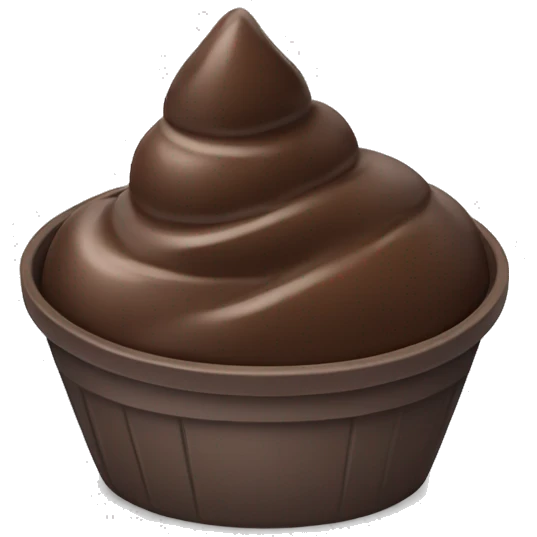 chocolate ice cream bowl emoji