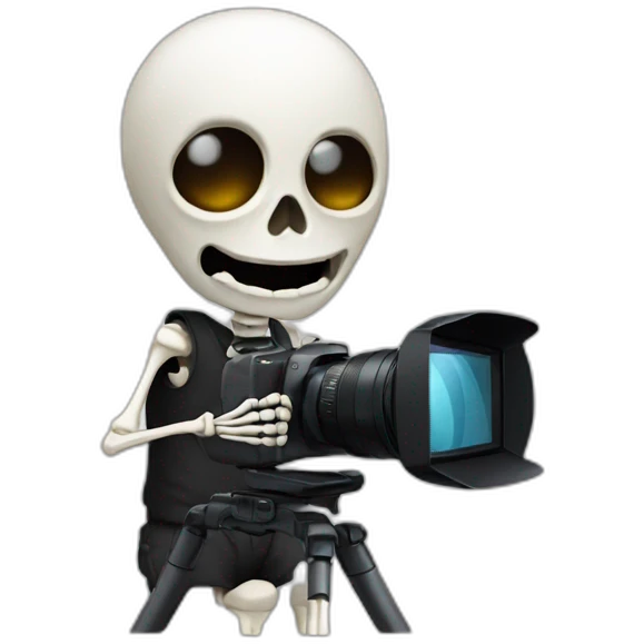 skeleton videographer emoji