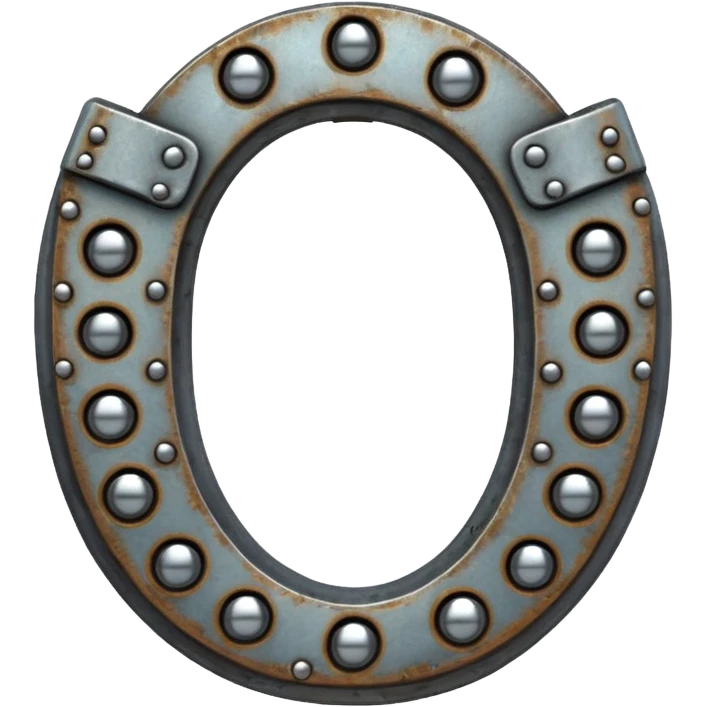 Studded horseshoe emoji