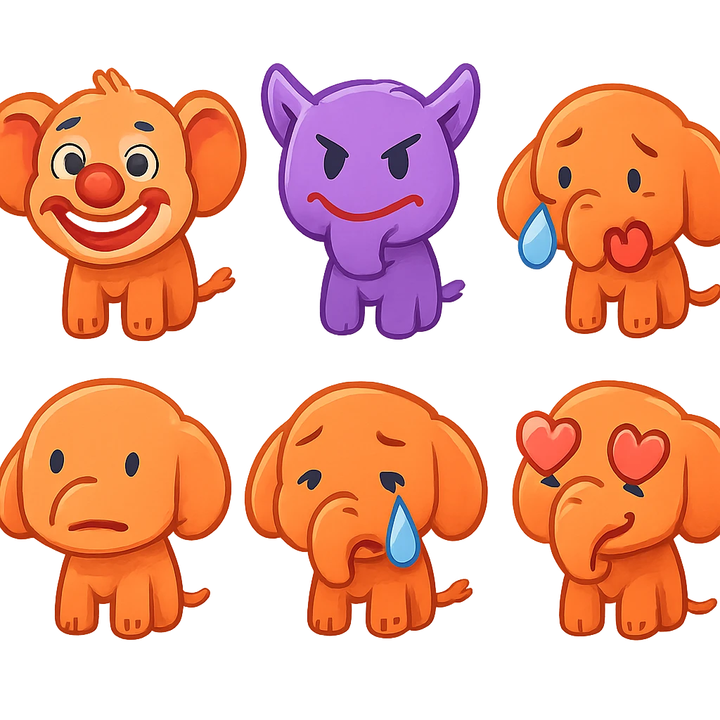 Orange elephant  emoji