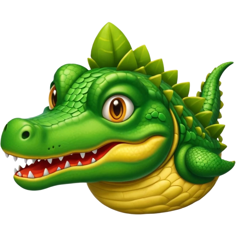 Hazme un cocodrils com cara en un avions emoji