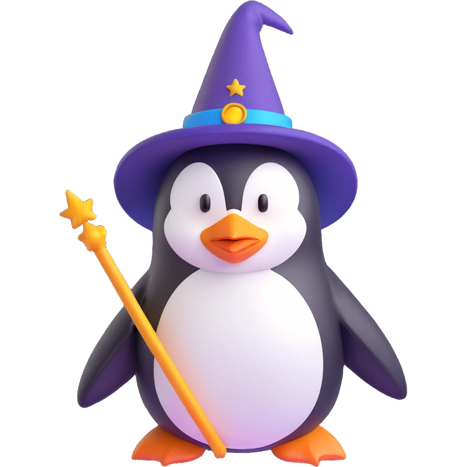 penguin wizard emoji