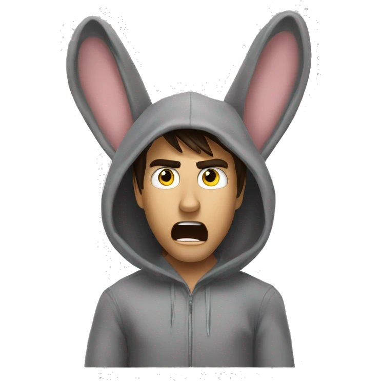 Scared Tom cruise in rabbit costum emoji