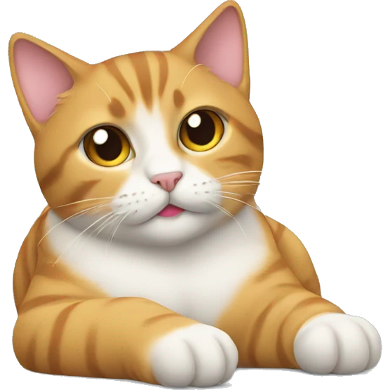 Cat laying down emoji